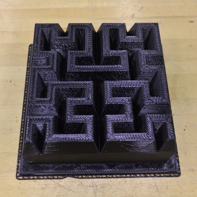 Hilbert curve cake plastic mold bottom