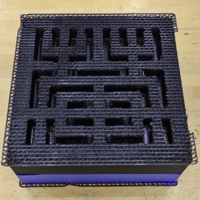 Assembled Hilbert curve cake plastic mold